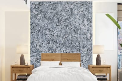 Behang - Fotobehang Graniet - Steen - Patroon - Design - Grijs - Breedte 165 cm x hoogte 220 cm