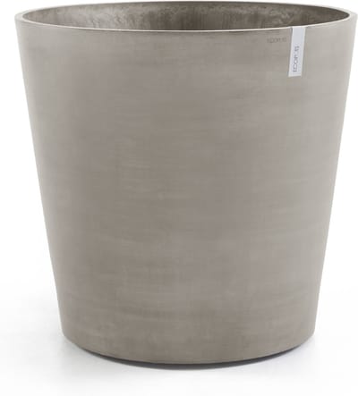 Ecopots Amsterdam Wheels 60 - Taupe - Ø60 x H56 cm - Ronde taupe bloempot / plantenpot op wielen