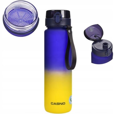 Casno Missouri Ombre Fles 1050 ml - Blauw-Geel Tritan Waterflesjes