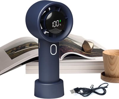 Handventilator - Draagbare Handventilator Koeling,Batterijgevoed Luchtkoeler Gadget voor Slaapkamer Reizen Buiten