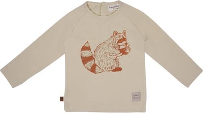 Frogs and Dogs - Raccoon Shirt LS Baby | Capuccino - Katoen - Maat 62
