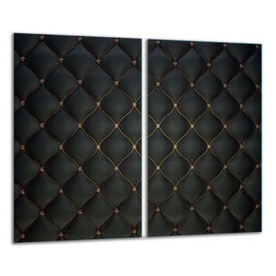 TMK ArtDeko - Snijplank - 2x 30x52 cm - Zwart - Gehard Glas