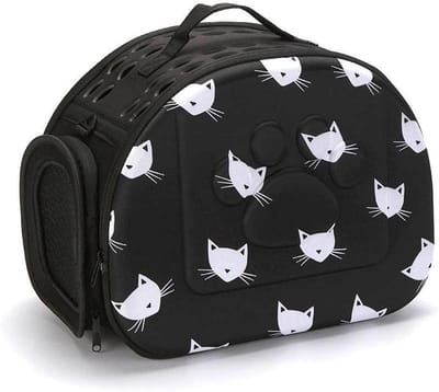 Huisdier Tas - Draagbare Reistas - Veilig Vervoer - Ademend EVA Materiaal - Tot 5kg - Zwart