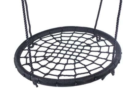 B-Play Nestschommel Zwart Ø120 cm PP touwen (Extra lange touwen)