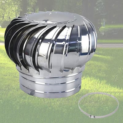 Ronde dakturbines van roestvrij staal - windgedreven dakventilatie in meerdere maten