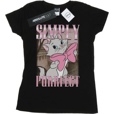 Disney Dames/Dames Aristokatten Marie Simply Purrfect Hommage Katoenen T-Shirt (Zwart)