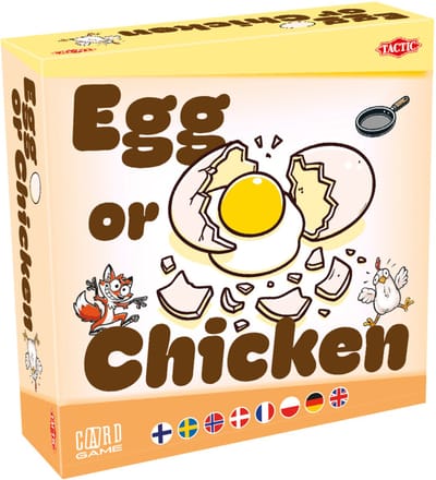 Tactic Egg or Chicken – Kaartspel – Bieden, Bluffen en Tellen – Gezellig Familiespel – 2-6 spelers – Hoogwaardige Scandinavische Kwaliteit