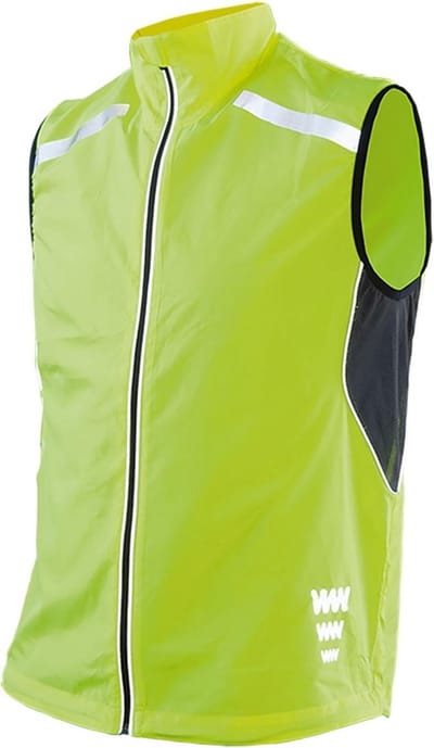 Wowow Dark Reflectievest 5.0 Fietsjas - Maat S  - Mannen - geel/zwart/zilver