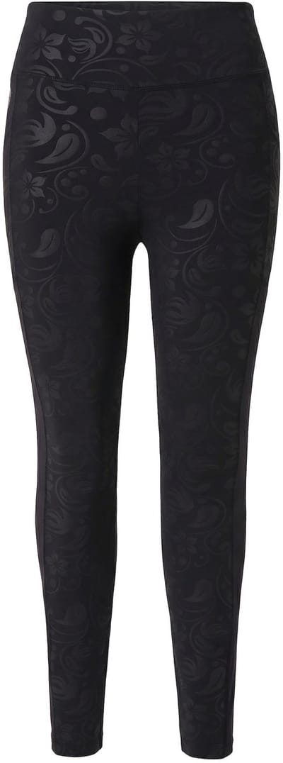 Ulla Popken - Dames - Sportleggings hoge taille snel drogend - Zwart - Maat 42+