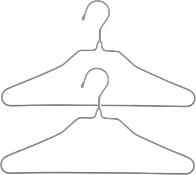 5Five Kledinghangers - 20x - metaal - grijs - 39 x 22 cm - kleerhangers