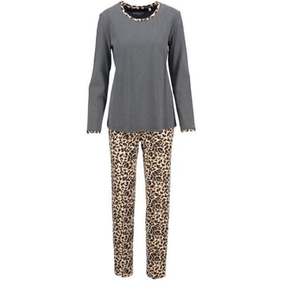 Katoenen dames pyjama zwart Ringella - Zwart - Maat - 36