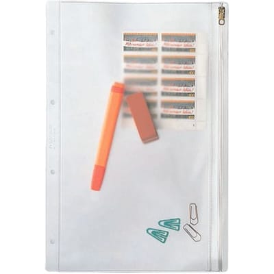 LEITZ collectie tassen, met schuifsluiting, PVC transparant, formaat A5