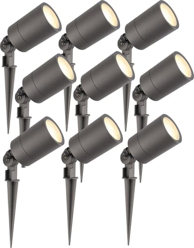Ledvion - 9X LED Prikspots - Antraciet - IP65 - 5W - 2700K - 2M