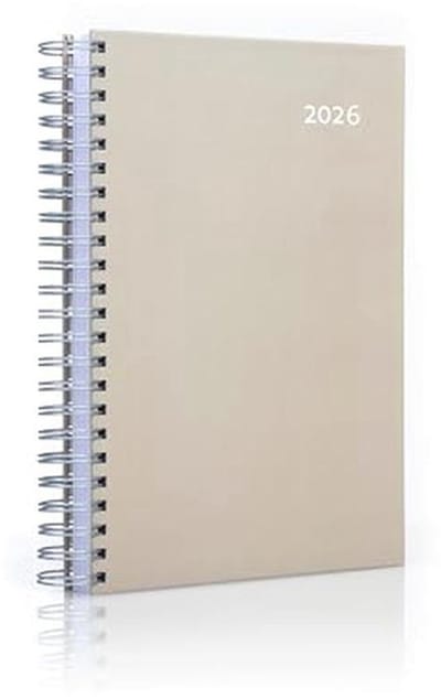 Dagboek en bureaukalender 2025 met spiraalbinding - 1 dag = 1 A4-pagina