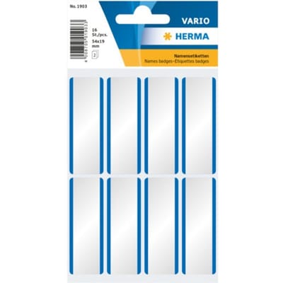 Huismerk Herma 1903 Universele Etiket 54x19mm Wit/Blauw - Pakje met 2 velletjes stickers