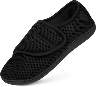 longziming -Senioren Schoenen met Klittenband – Comfortabel, Ademend en Antislip – Gemakkelijk Aan te Trekken – M(40-41)