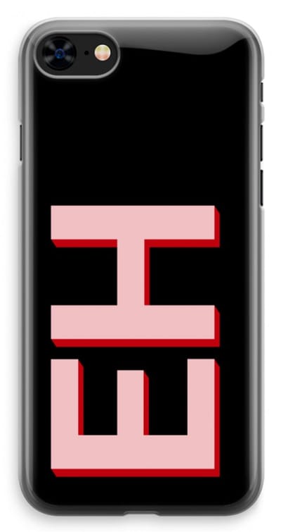 Gepersonaliseerd - Case Company® - Hoesje geschikt voor iPhone 8 hoesje - Monogram - Soft Cover Telefoonhoesje - Bescherming aan alle Kanten en Schermrand