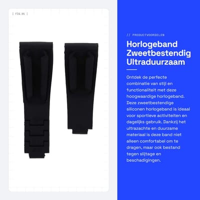 Dailygoods- Horlogeband Zweetbestendig - Siliconen Horlogeband - Waterdicht - Krasbestendig - Universeel - 3 Stuks - Horlogebandjes
