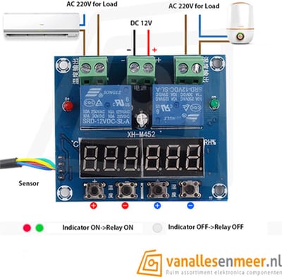 XH-M452 DC 12 V LED Dual Digitale Temperatuur-vochtigheidsregelaar