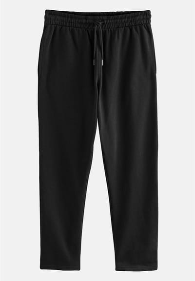 Next - Heren - Joggingbroek met rechte pasvorm, borstelafwerking en open zoom - Zwart