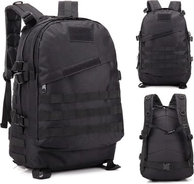 Leger rugzak zwart- Waterdichte zwarte rugzak - Outdoor - Kamperen - Backpack
