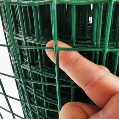 Metalen Gaas Hekwerk - Tuinhek Pluimveehek - Planten en dieren beschermen - Groen Gedompeld Vinylcoating - 1x18m - Groen
