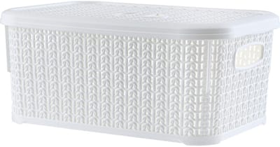 Galicja - Opberger - Crème - 12,5x29x20 cm - Inclusief Deksel