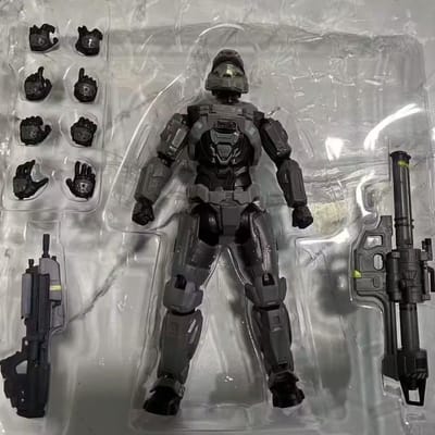 Geleedbare Master Chief PVC Actiefiguur Verzamelmodel Speelgoed 18cm with box