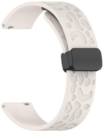 Siliconen bandje - geschikt voor Garmin Venu 2s / 3s / 4 (41mm) / Vivoactive 4s / Forerunner 255s / 265s - Huawei Watch GT 5 Pro - 42mm / GT 6 / GT 5 / GT 4 - 41mm - sterrenlicht
