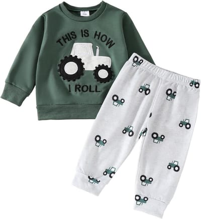2-Delige Jongens Set: Warm Sweatshirt en Lange Broek - Herfst & Winter Kleding
