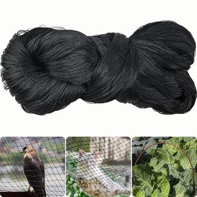 Dailygoods- Vogelbeschermingsnet 10 x 10 m - Zwart - Scheurvast - Duurzaam - UV-gestabiliseerd - Bescherming voor planten - Tuinnet