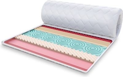 FDM® FRUTI MET VISCO Topmatras 80x200 cm - Hoogte 5 cm H2 en H4 - Koudschuim Topmatrassen Topper Topdekmatras - HR H30 en Visco - - Antiallergisch
