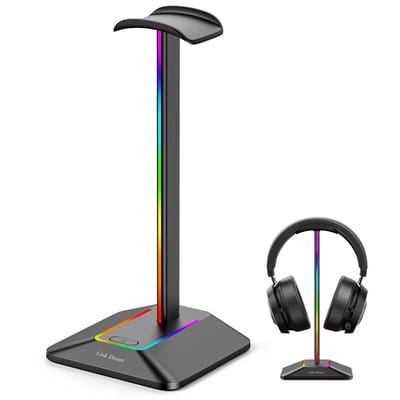 Gaming Headset Stand – Aluminium Koptelefoonhouder met USB-Hub & Personaliseerbare RGB Verlichting voor Gaming Setup