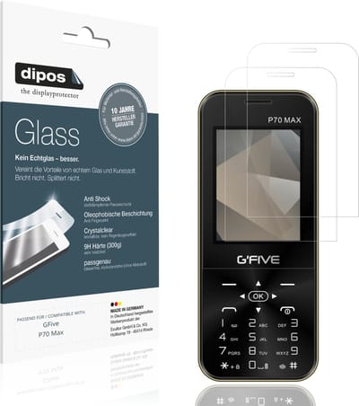 dipos – 2x Pantserfolie geschikt voor GFive P70 Max | 9H Screenprotector