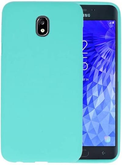 Hoesje Geschikt voor de Samsung Galaxy J7 2018 - Backcover Color Telefoonhoesje - Turquoise