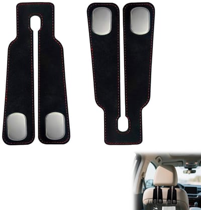 Auto, auto hoofdsteunhaken, dubbele haak voor autostoel, dubbele haak voor handtassen, boodschappentassen, paraplu's - 2 stuks organizer auto, rughaken