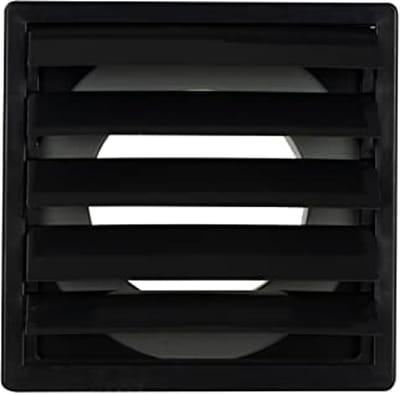 Ventilatierooster vierkant kunststof voor afvoerlucht 170 x 170 mm met Ø 100 mm