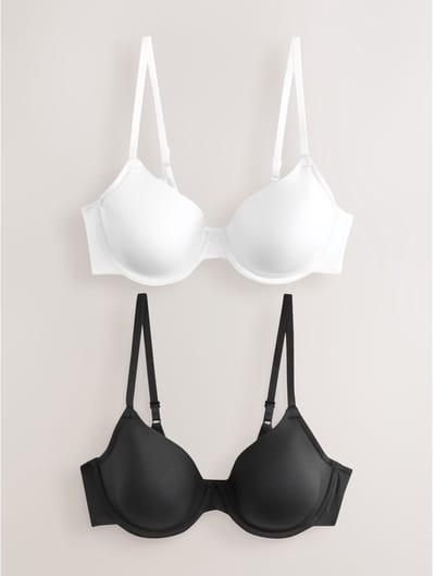 Next - Dames - A-E Afvlakkende Ultimate Comfort Beha's 2 Verpakking - Zwart