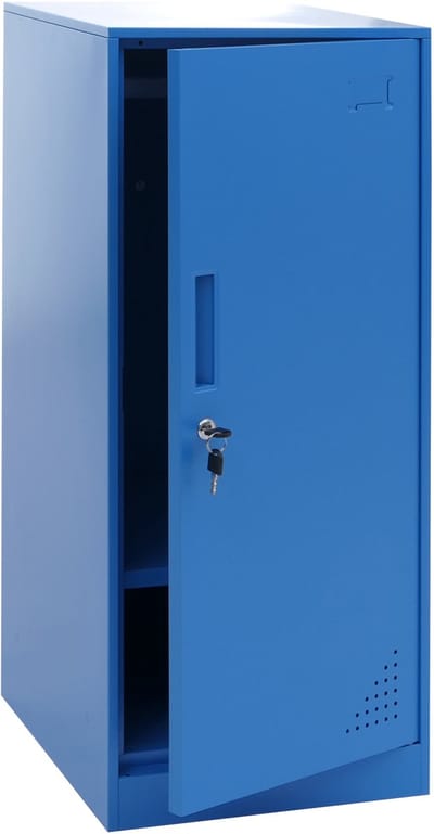 Kluisje MCW-P63, kluisje Kluisje Kluisje Deur Kledingstang, 90x38x45cm Staal ~ blauw