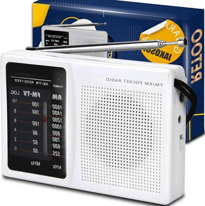 Draagbare Radio - Zakradio FM AM - Muziek Luisteren - Telescopische Antenne - 11.5 x 2.5 cm - Wit