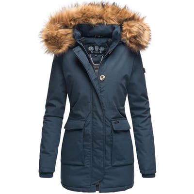 Navahoo Dames Winterjas Schneeengel Princess – Klassiek, Warm & Met Afneembare Kunstbontkraag