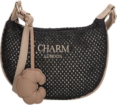 Charm London Shoreditch Crossbodytas - Schoudertas - Rietlook - Dames - Zomer - Zwart