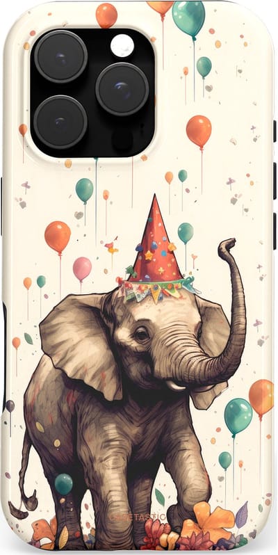 Casetastic hoesje geschikt voor Apple iPhone 16 Pro - MagSafe - Dubbellaagse bescherming - Ballonparade - Fashion Case - Crème Donkergrijs
