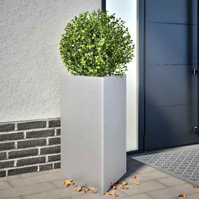 vidaXL - Plantenbakken - 2 - st - driehoek - 50x43x75 - cm - gegalvaniseerd - staal