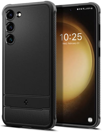 Spigen Rugged Armor Hoesje Geschikt voor Samsung Galaxy S23 Back Cover Zwart