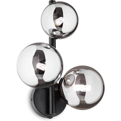 IDEAL LUX wandlamp Perlage zwart/rookgrijs, 3-lamps