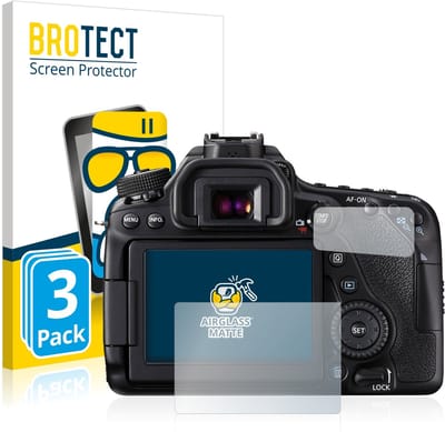 BROTECT - Screenprotector voor Canon EOS 80D - Folie Beschermfolie Beschermglas matte 3 Stuks