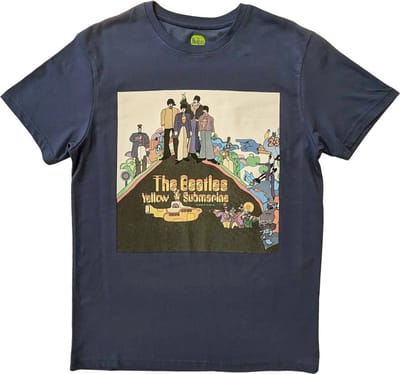 The Beatles - Yellow Submarine Album Cover Heren T-shirt - M - Blauw