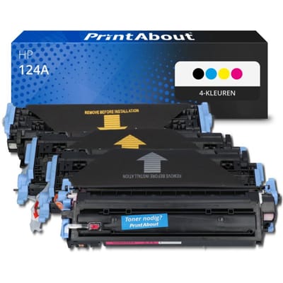 PrintAbout huismerk Toner 124A (Q6000A) 4-kleuren Multipack Geschikt voor HP