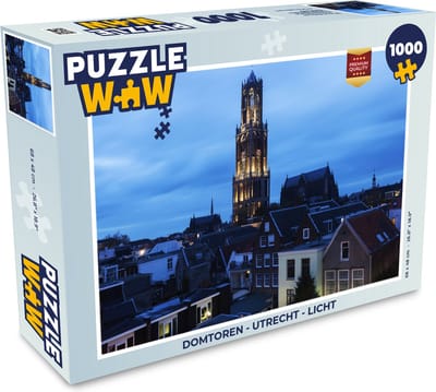 Puzzel Domtoren - Utrecht - Licht - Legpuzzel - Puzzel 1000 stukjes volwassenen